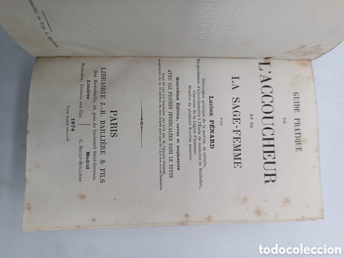 Libros antiguos: Guide practique de laccoucherur 1874 - Foto 10