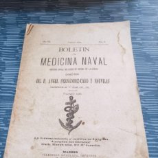 Libros antiguos: BOLETIN DE MEDICINA NAVAL,TOMO XXI,NUM.2, FEBRERO 1898, ANGEL FERNANDEZ CARO Y NOUVILAS,. LEER.