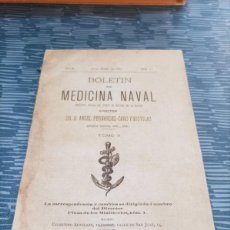 Libros antiguos: BOLETIN DE MEDICINA NAVAL,TOMO X,NUM.1, ENERO 1887, ANGEL FERNANDEZ CARO Y NOUVILAS,. LEER.