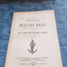 Libros antiguos: BOLETIN DE MEDICINA NAVAL,TOMO XX,NUM.11, NOVIEMBRE 1897, ANGEL FERNANDEZ CARO Y NOUVILAS,. LEER.