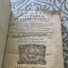 Libros antiguos: LIBRO MEDICINA 1777: SYNOPSIS UNIVERSAE PRAXEOS MEDICAE. JOSEPH LIEUTAUD. PADUA. TOMUS SECUNDUS.