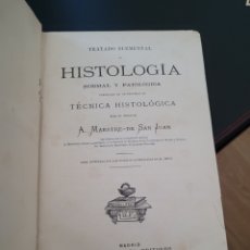 Libros antiguos: TRATADO ELEMENTAL DE HISTOLOGÍA