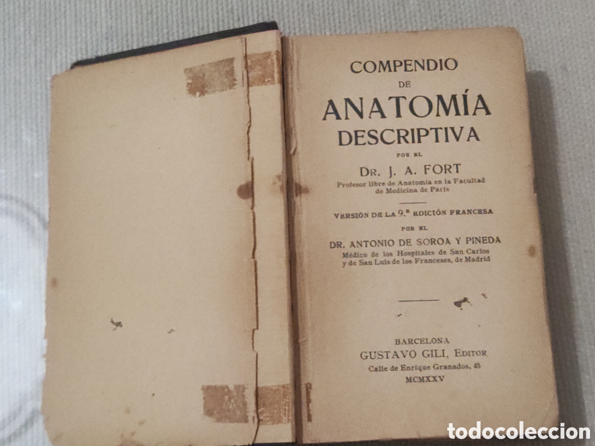 Libros antiguos: Compendio de Anatom&iacute;a Descriptiva. - Foto 2