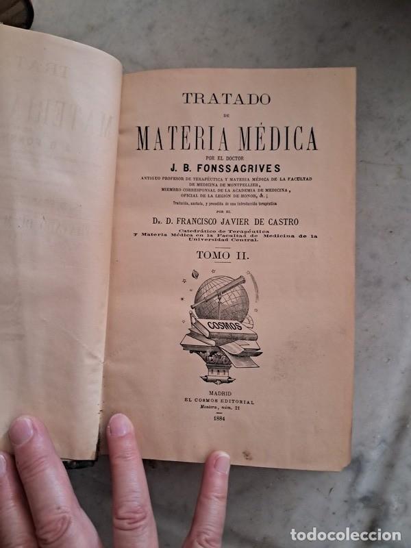 Libros antiguos: TRATADO DE MATERIA M&Eacute;DICA, FARMACOLOGIA MINERAL, DR. FONSSAGRIVES, TOMO II , 1884