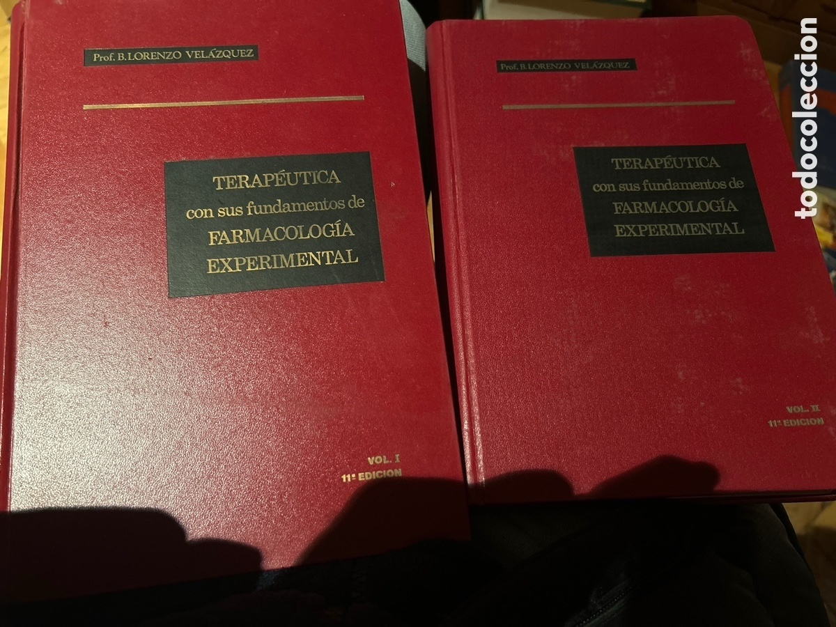 Libros antiguos: Terap&eacute;utica con sus fundamentos de farmacolog&iacute;a, experimental del profesor Lorenzo Vel&aacute;zquez