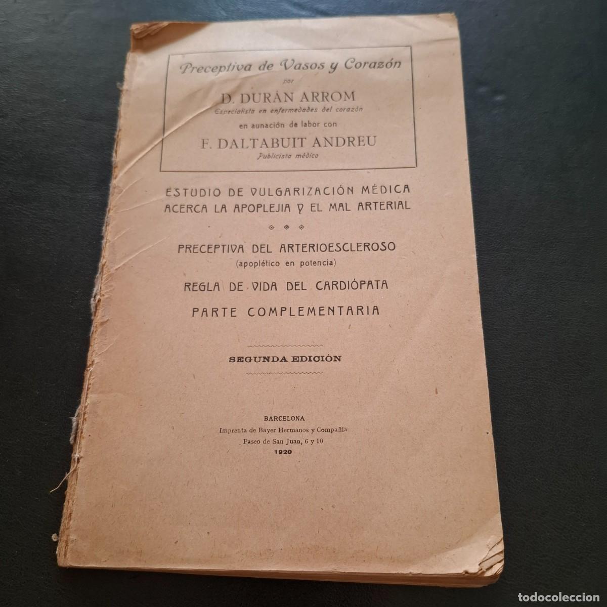 Antiquarische B&uuml;cher: Preceptiva de vasos y coraz&oacute;n - Duran Arrom - 1920
