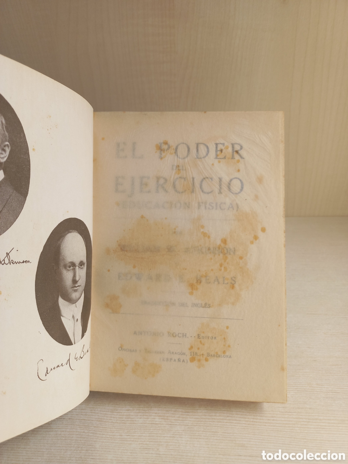 Libros antiguos: El poder de ejercicio. Educaci&oacute;n F&iacute;sica. Antonio Roch. Atkinson y Beals. - Foto 5