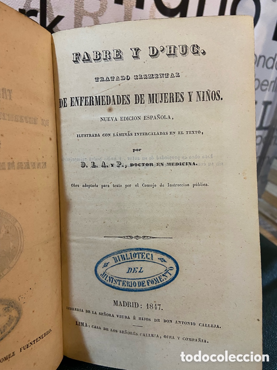 Libros antiguos: Tratado Elemental de enfermedades de Mujeres y Ni&ntilde;os