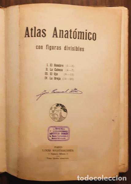 Old books: Atlas anat&oacute;mico con figuras divisibles.- Arturo Caballero - 1920