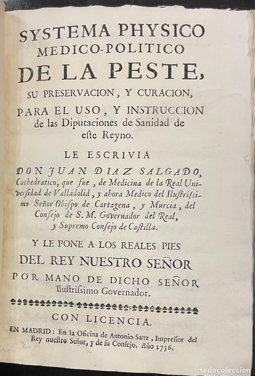 Libros antiguos: Systema Physico Medio-Politico de la Peste. Juan Diaz Salgado