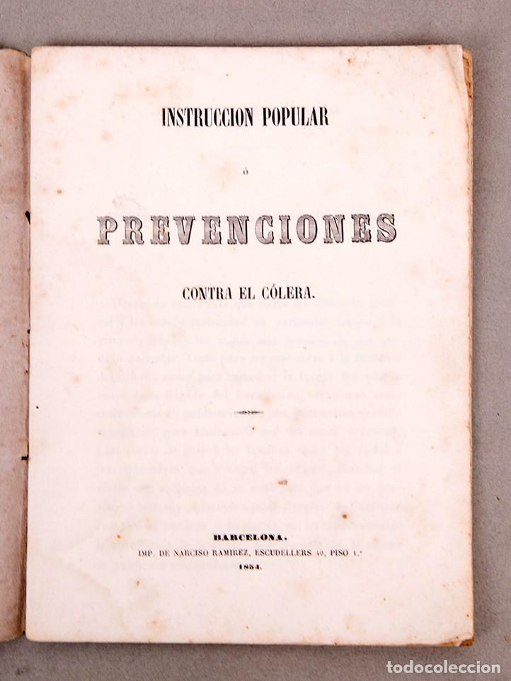 Antiquarische B&uuml;cher: PREVENCIONES CONTRA EL C&Oacute;LERA - 1854