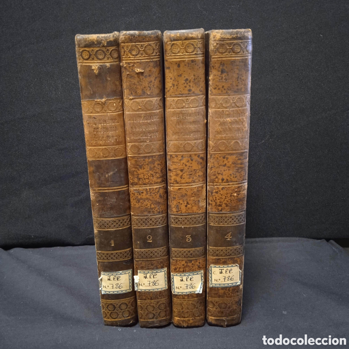 Libros antiguos: TRATADO DE ANATOM&Iacute;A DESCRIPTIVA POR J CRUVEILHIER (4VOLS) - 1851 Y 1853 (VARIAS IMPRENTAS) #9675