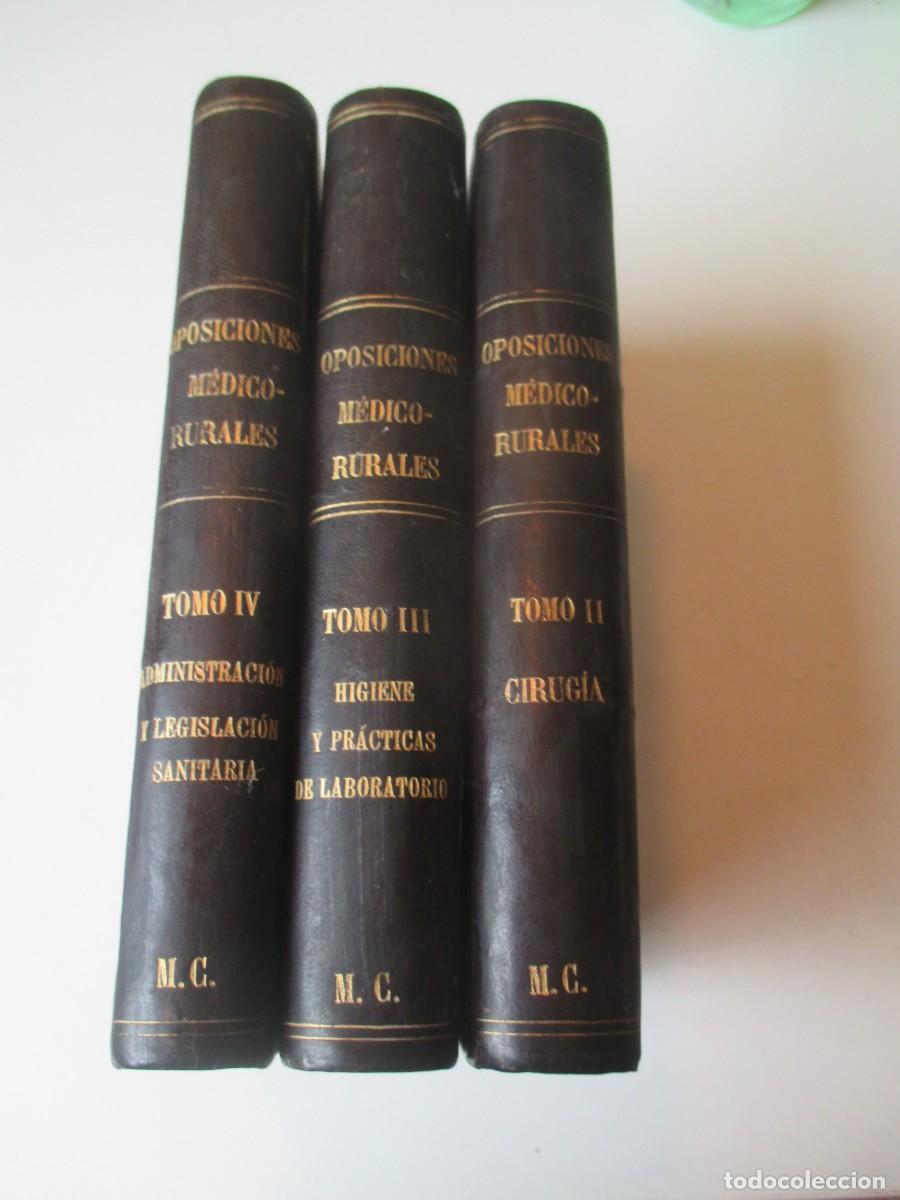 Libros antiguos: Oposiciones m&eacute;dico rural Tomos II, III y IV ( 1933) W40095