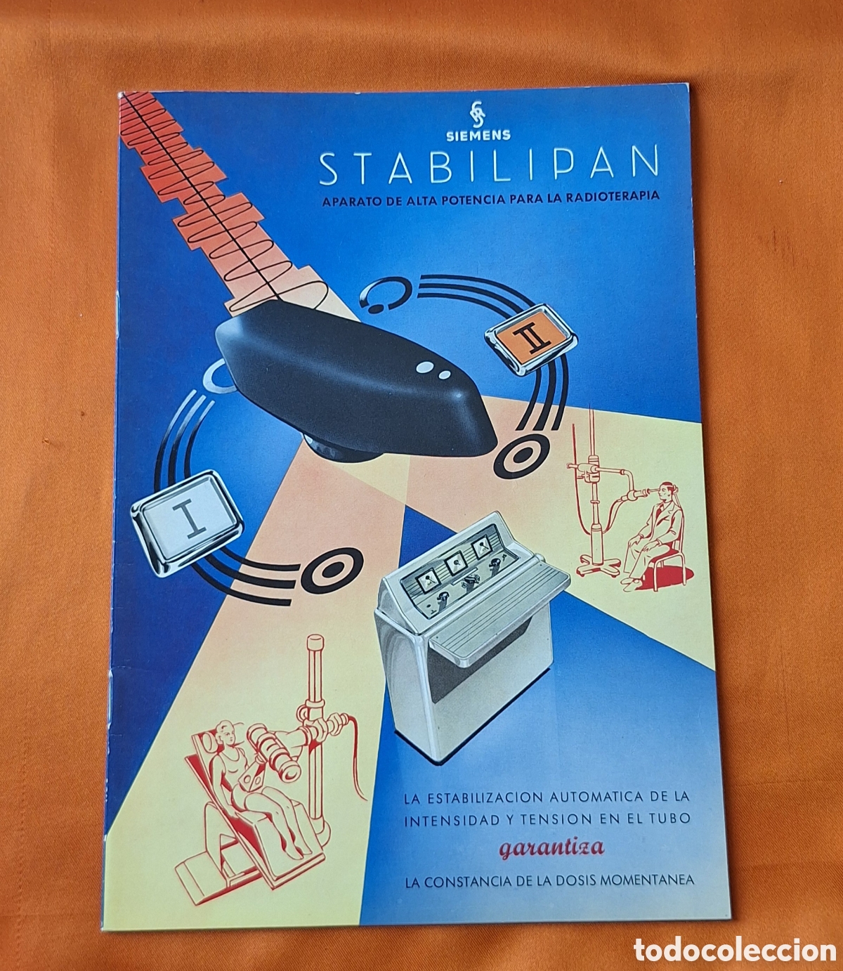 Libros antiguos: Cat&aacute;logo Publicitario Aparato Radioterapia Siemens Stabilipan