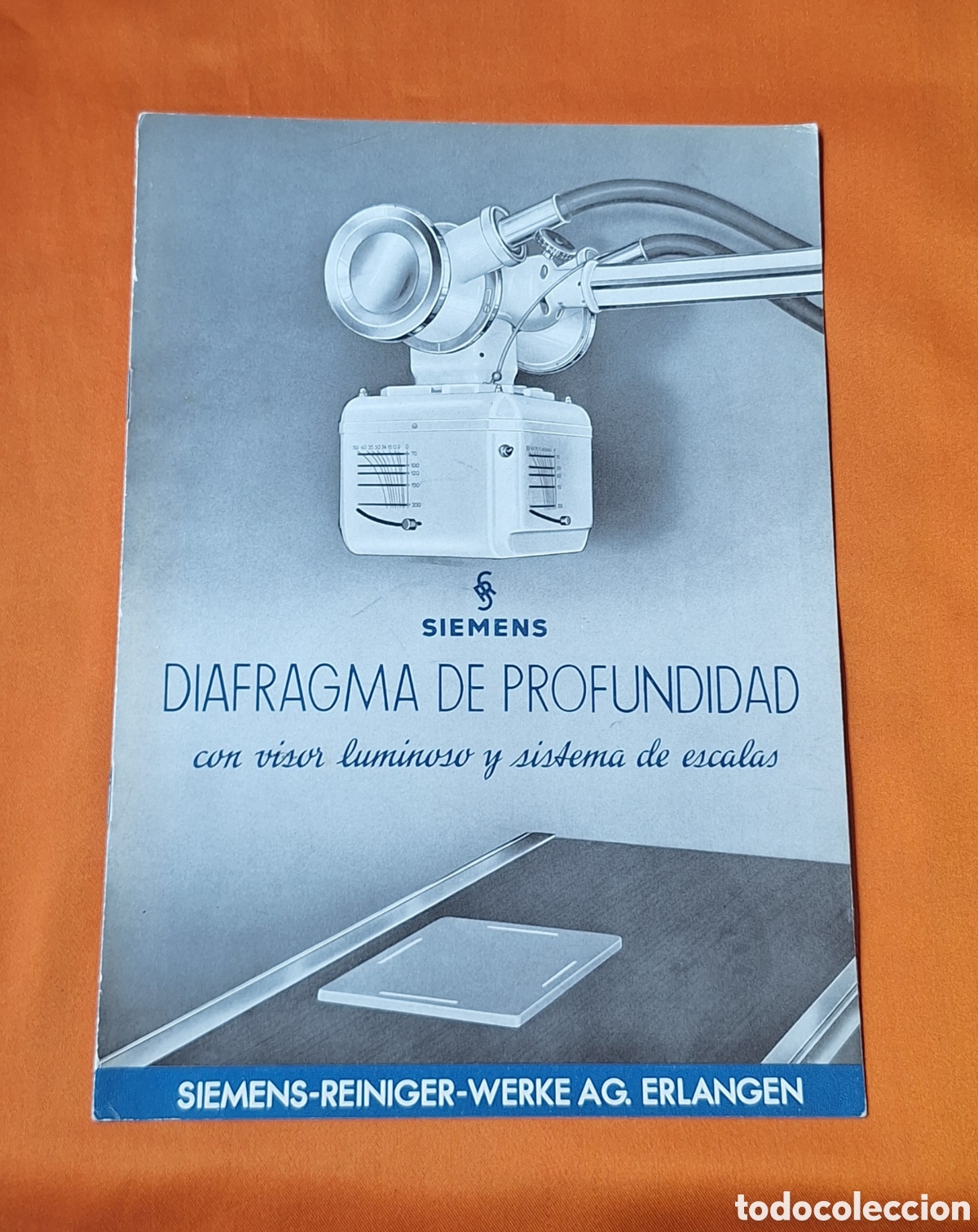 Libros antiguos: Antiguo Cat&aacute;logo Diafragma de Profundidad Siemens