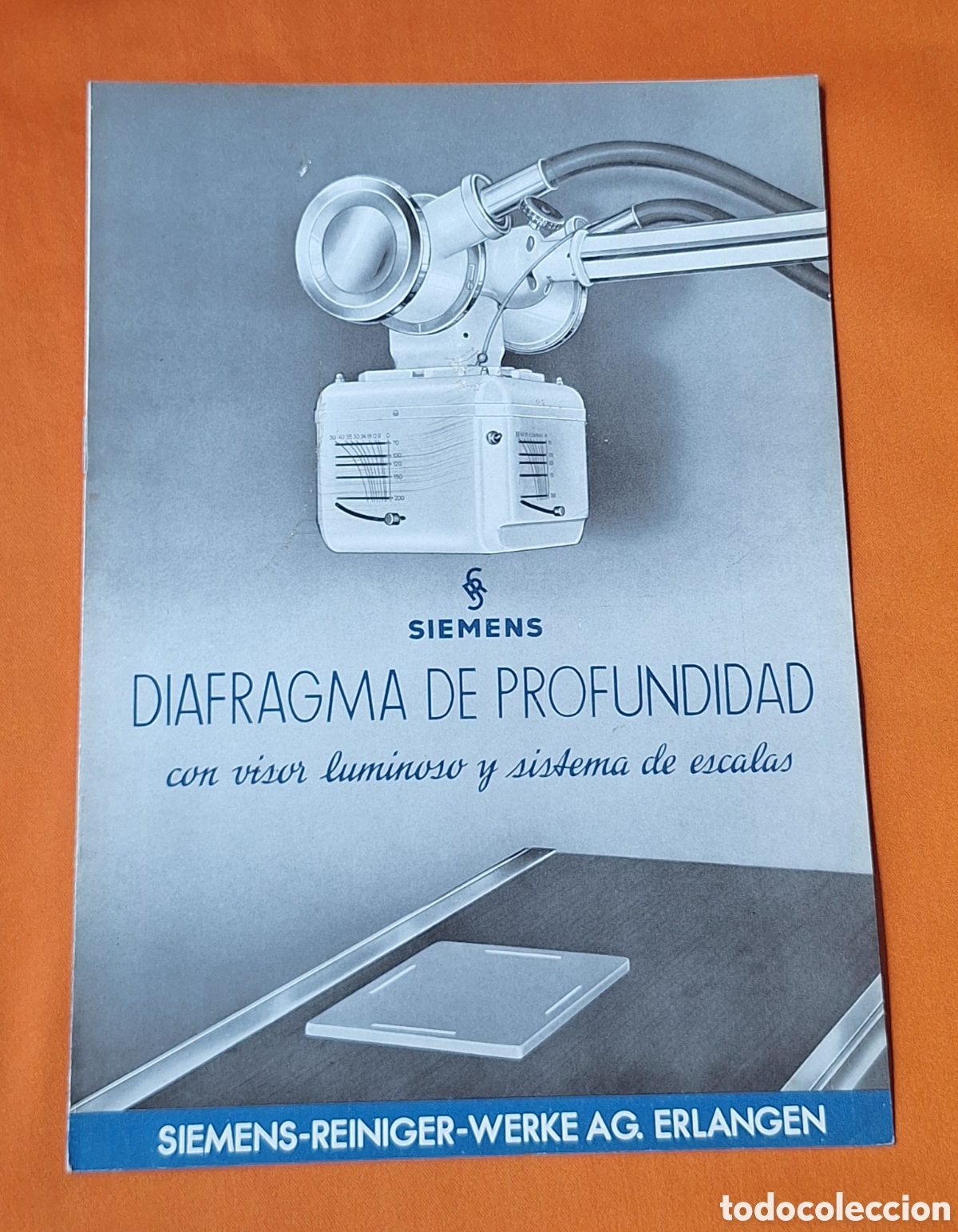 Libros antiguos: Antiguo Cat&aacute;logo Diafragma de Profundidad Siemens