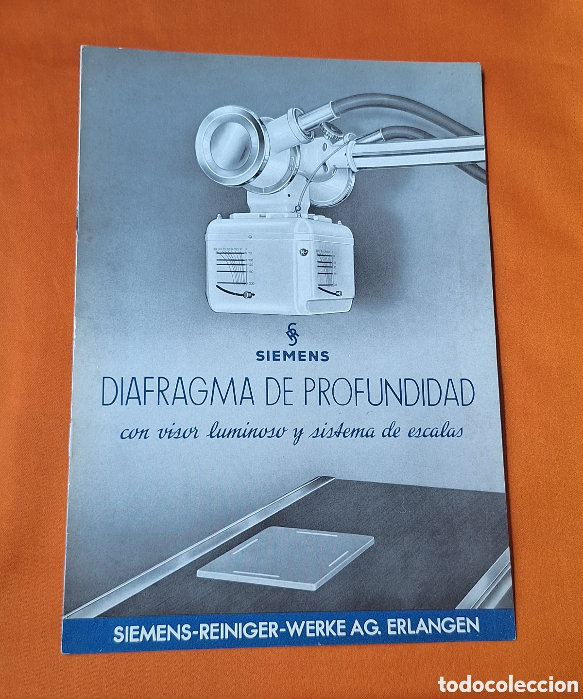 Libros antiguos: Antiguo Cat&aacute;logo Diafragma de Profundidad Siemens