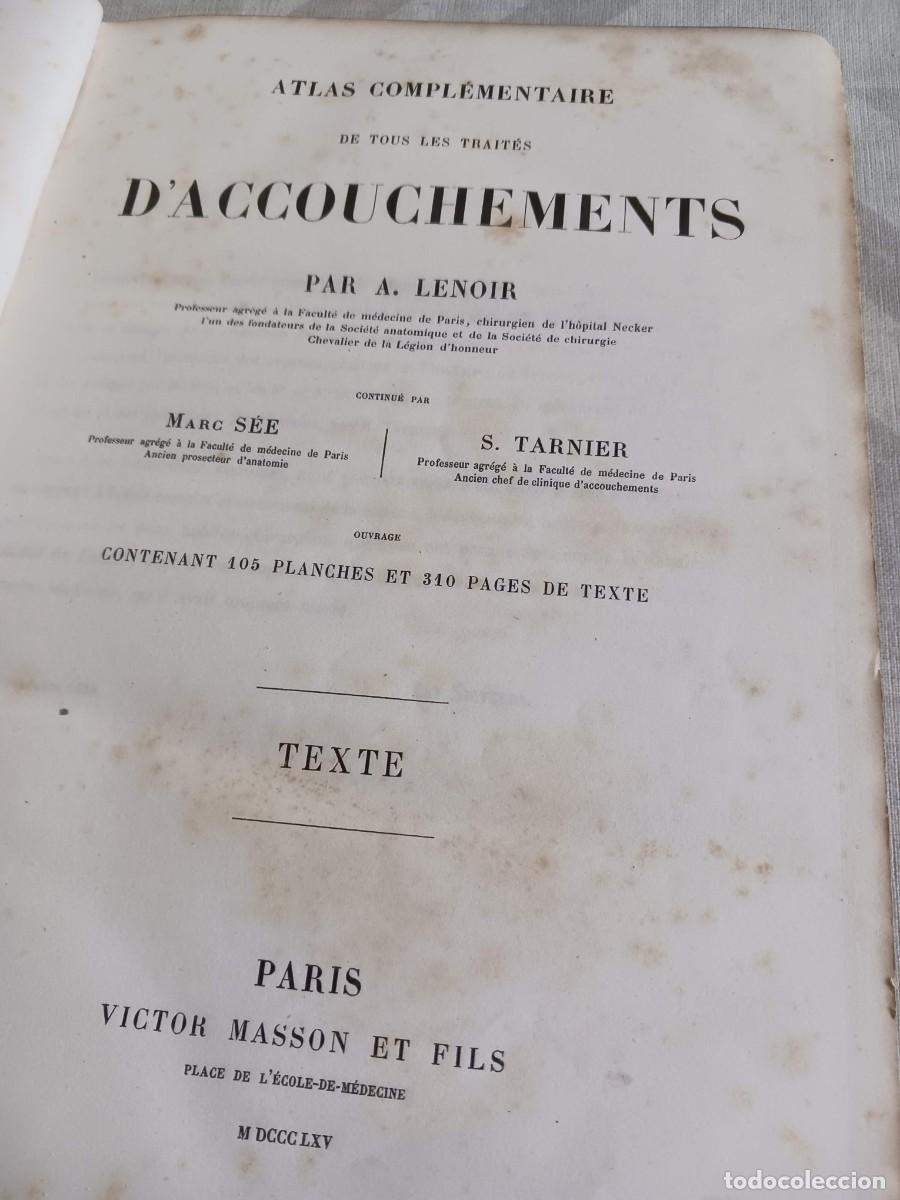 Antiquarische B&uuml;cher: ATLAS COMPL&Eacute;MENTAIRE DE TOUS LES TRAIT&Eacute;S D'ACCOUCHEMENTS (1855) - RARO, TOMO TEXTO - PARTOS - LENOIR