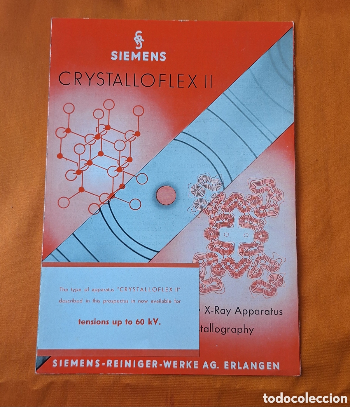 Libros antiguos: Antiguo Cat&aacute;logo Publicidad Crystalloflex II Aparato Rayos X Siemens