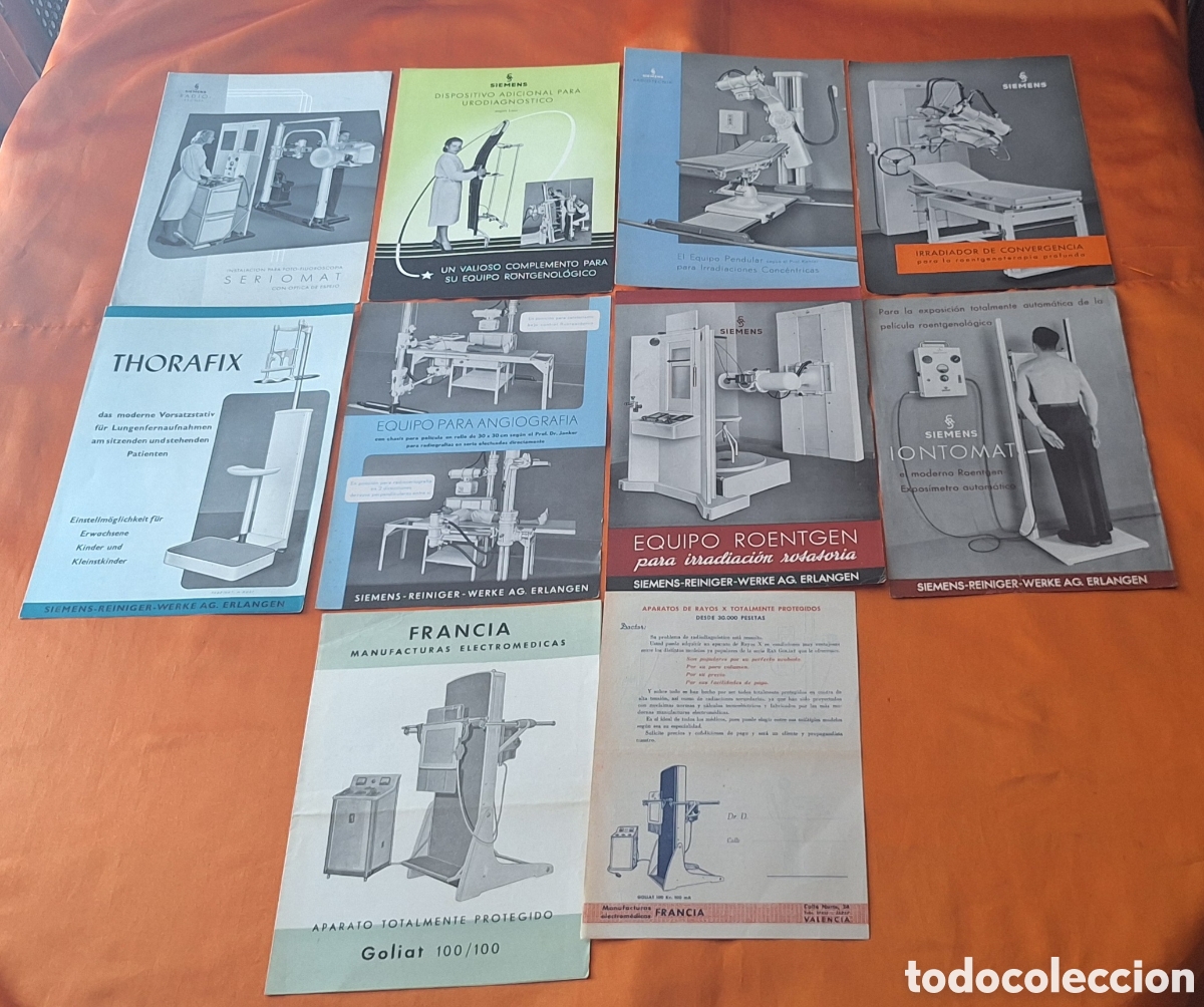 Libros antiguos: Lote de 10 Cat&aacute;logos - Publicidad Antigua Aparatos Radiograf&iacute;as - Rayos X Siemens -