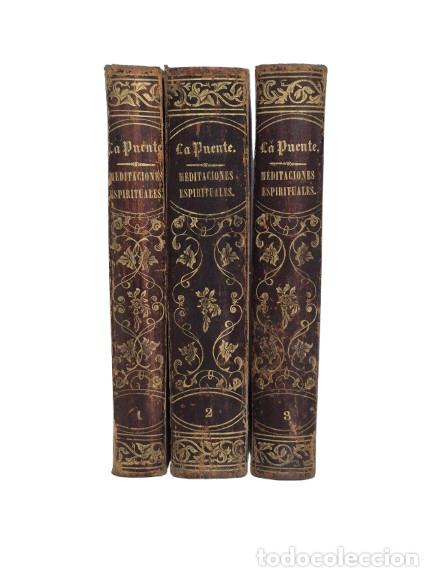 Antiquarische B&uuml;cher: 3 Tomos - Meditaciones Espirituales - V.P. Luis de la Fuente - De la Compa&ntilde;ia de Jes&uacute;s - 1865