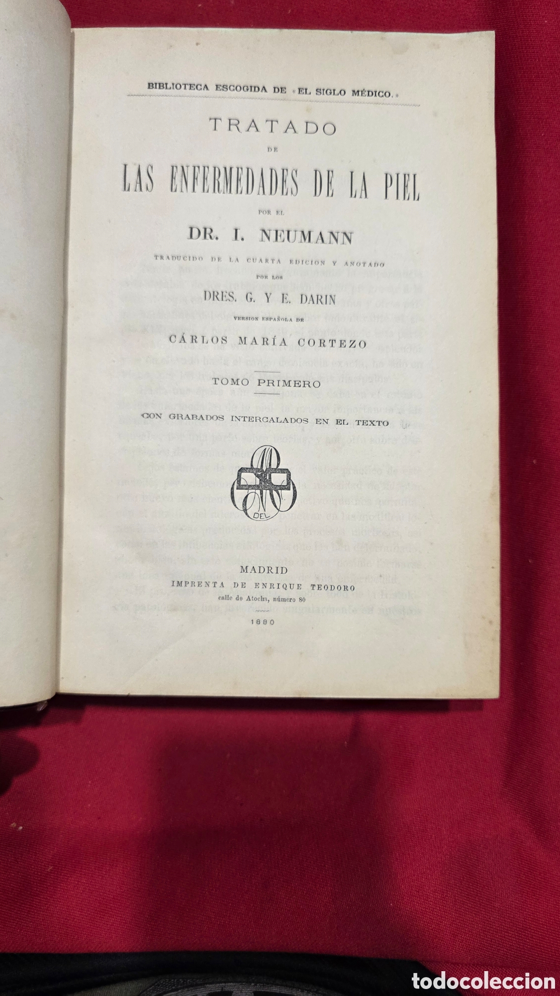 Libros antiguos: TRATADO DE LAS ENFERMEDADES DE LA PIEL a&ntilde;o 1880