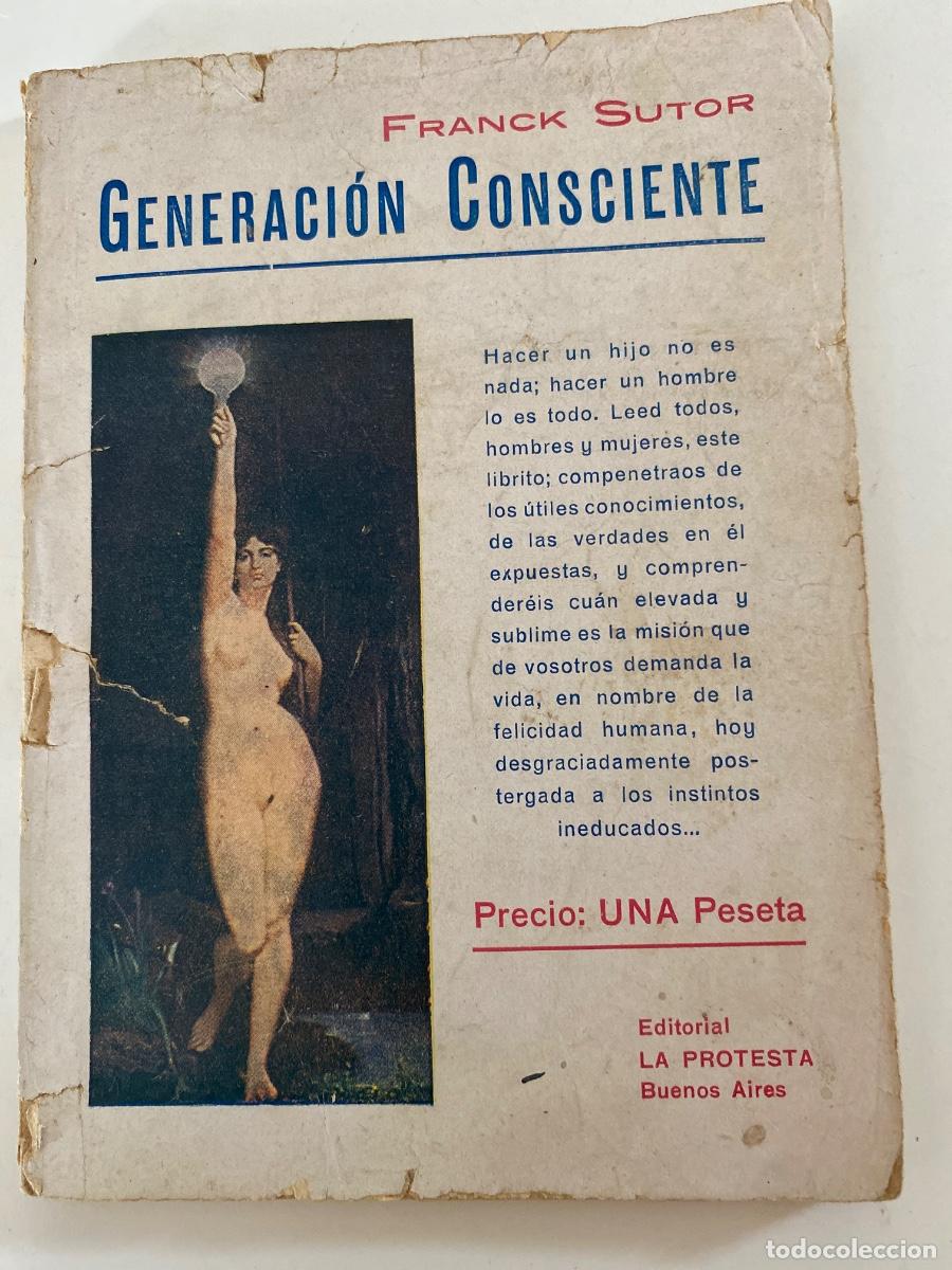 Libros antiguos: Generaci&oacute;n consciente. Franck Sutor. A&ntilde;os 20