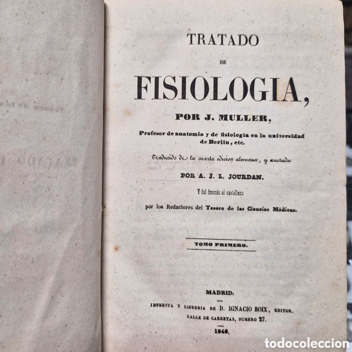 Libros antiguos: Tratado de Fisiolog&iacute;a