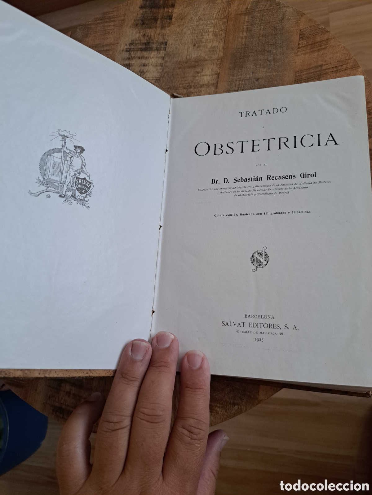 Libros antiguos: Jml Antiguo Tomo medicina Tratado de Obstetricia. Barcelona 1925. Tapa dura