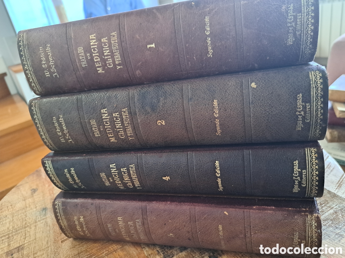 Libros antiguos: Jml Tratado de Medicina cl&iacute;nica Terapeutica. W. Esbstein. 4 tomos
