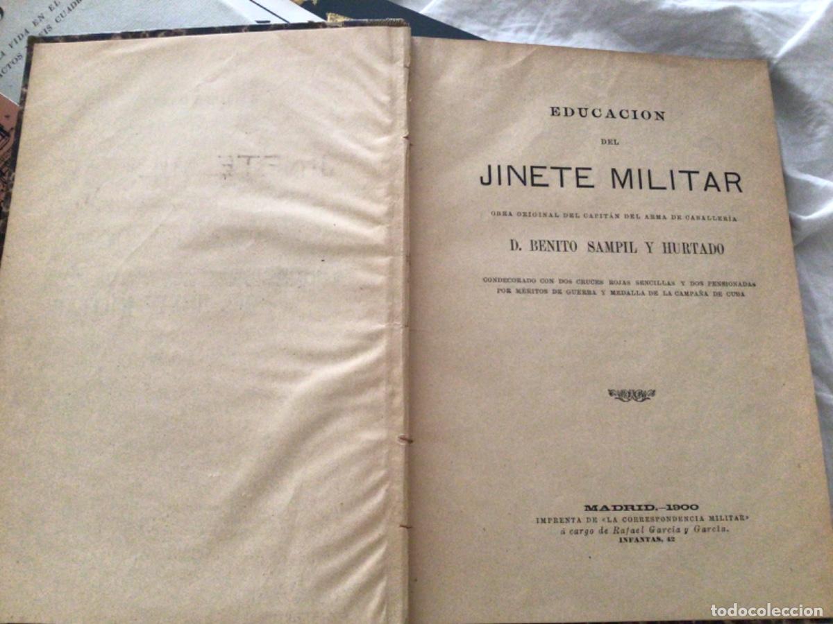 Libros antiguos: la educaci&oacute;n del jinete militar a&ntilde;o 1900 Benito Sampil