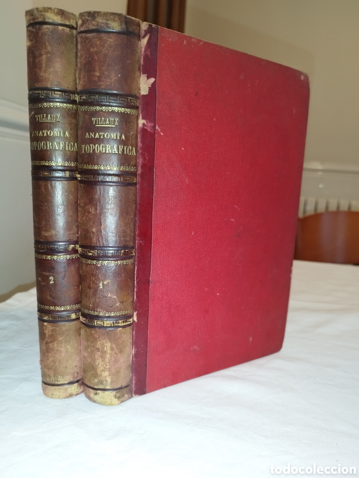 Libros antiguos: TRATADO DE ANATOMIA TOPOGRAFICA APLICADA A LA CIRUGIA (2 TOMOS. COMPLETO).-B. TILLAUR. ESPASA, 1900?