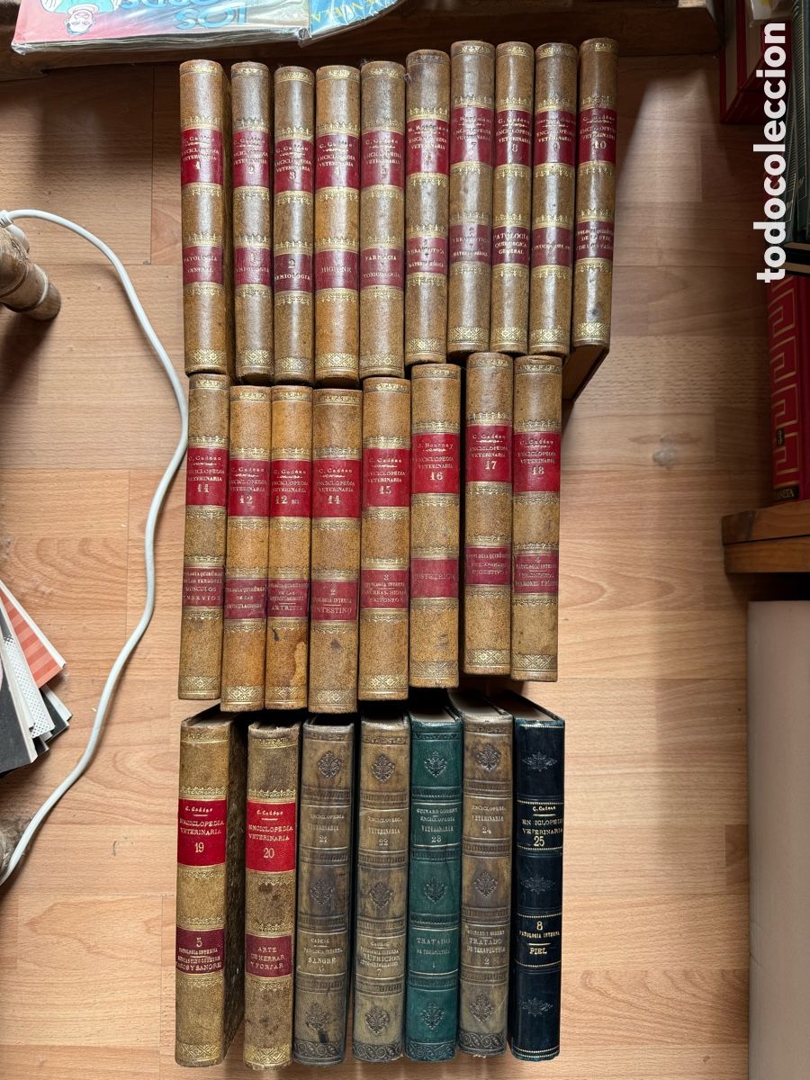 Antiquarische B&uuml;cher: CADEAC, C. Enciclopedia Veterinaria: [25 vol.]