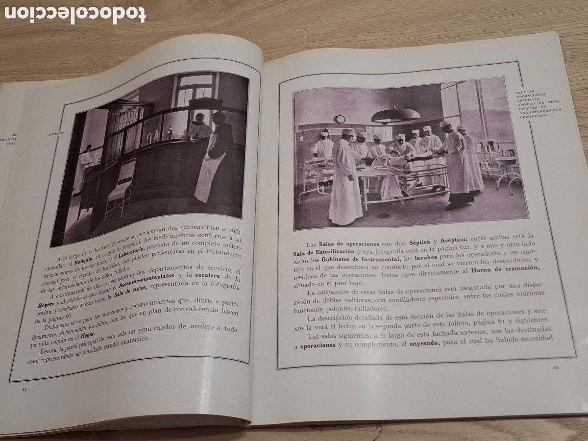 Libros antiguos: Memoria Hogar y Cl&iacute;nica de San Juan de Dios, Santurce, Vizcaya 1928, muy ilustrado