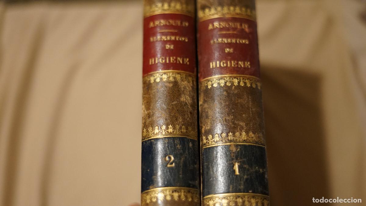 Libros antiguos: Arnould - Elementos de higiene - 2 tomos (completo) - Saturnino Callejas 1883