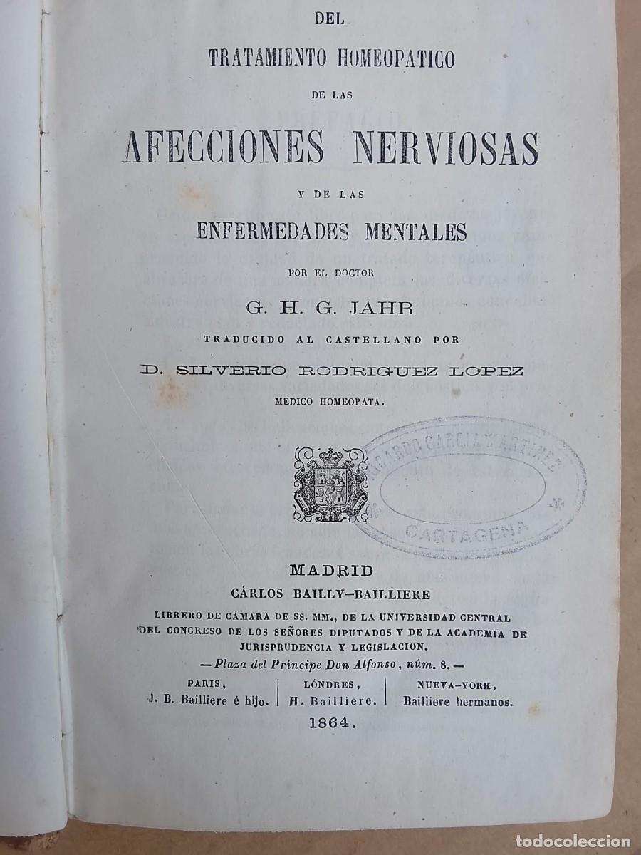 Libros antiguos: AFECCIONES NERVIOSA Y DE LAS ENFERMEDADES MENTALES -1864