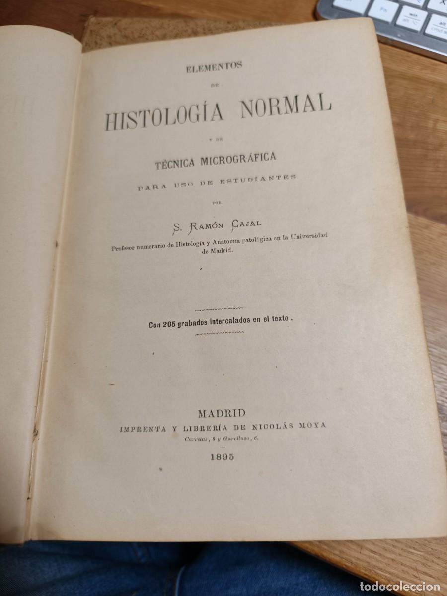 Libros antiguos: Histologia normal de Ramon y Cajal