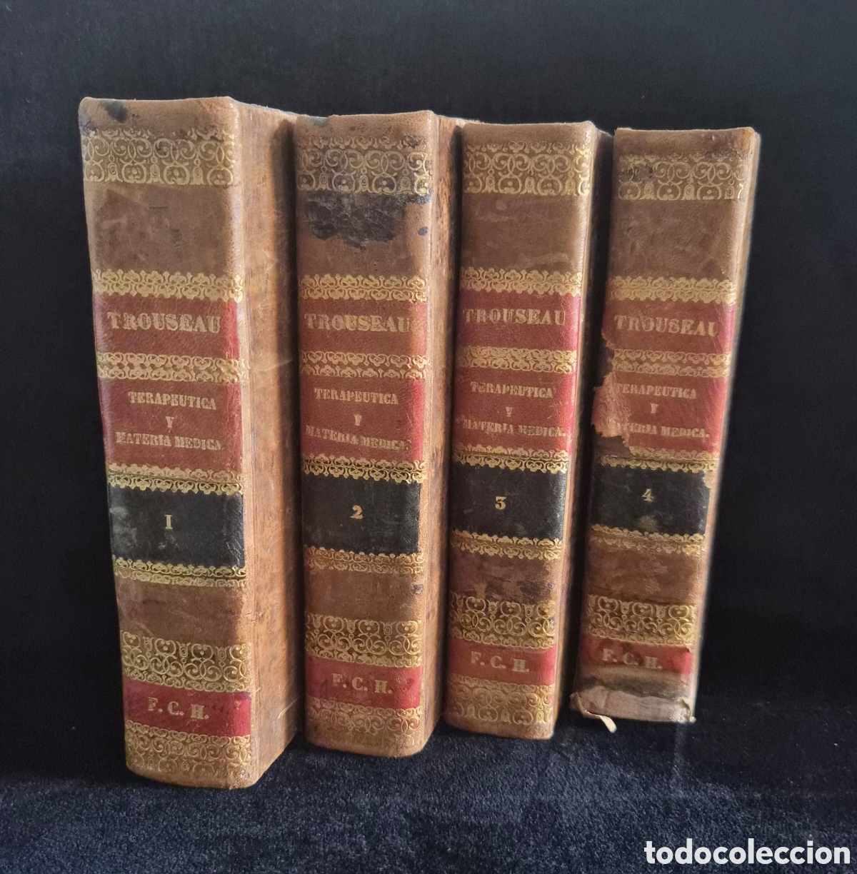 Libros antiguos: TRATADO DE TERAP&Eacute;UTICA Y MATERIA M&Eacute;DICA 3T (2, 3 Y 4) - A. TROUSSEAU / H. PIDOUX 1842