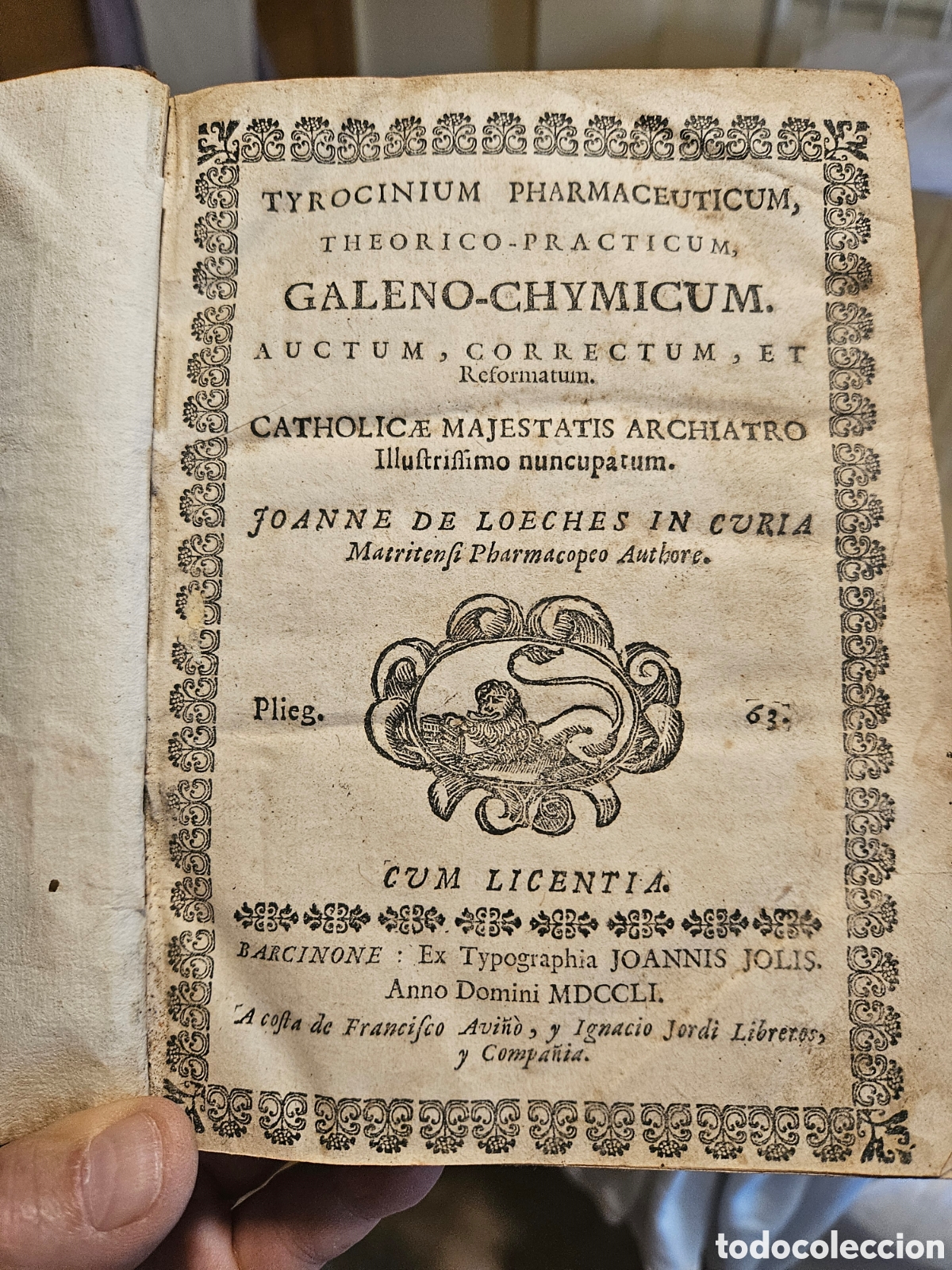 Libros antiguos: libro antiguo de medicina a&ntilde;o 1751