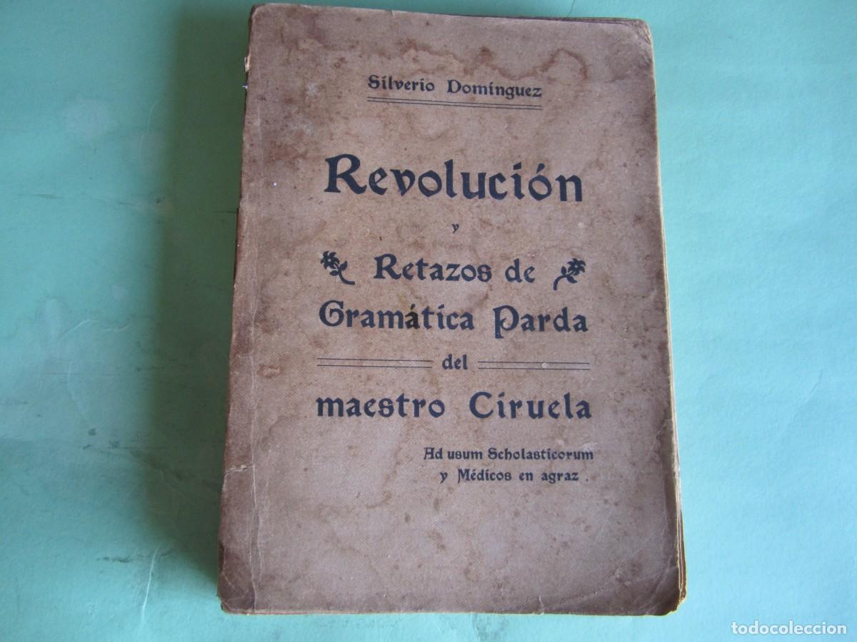 Libros antiguos: REVOLUCION Y RETAZOS DE GRAMATICA PARDA DEL MAESTRO CIRUELA SILVERIO DOMINGUEZ 1911 BARCELONA