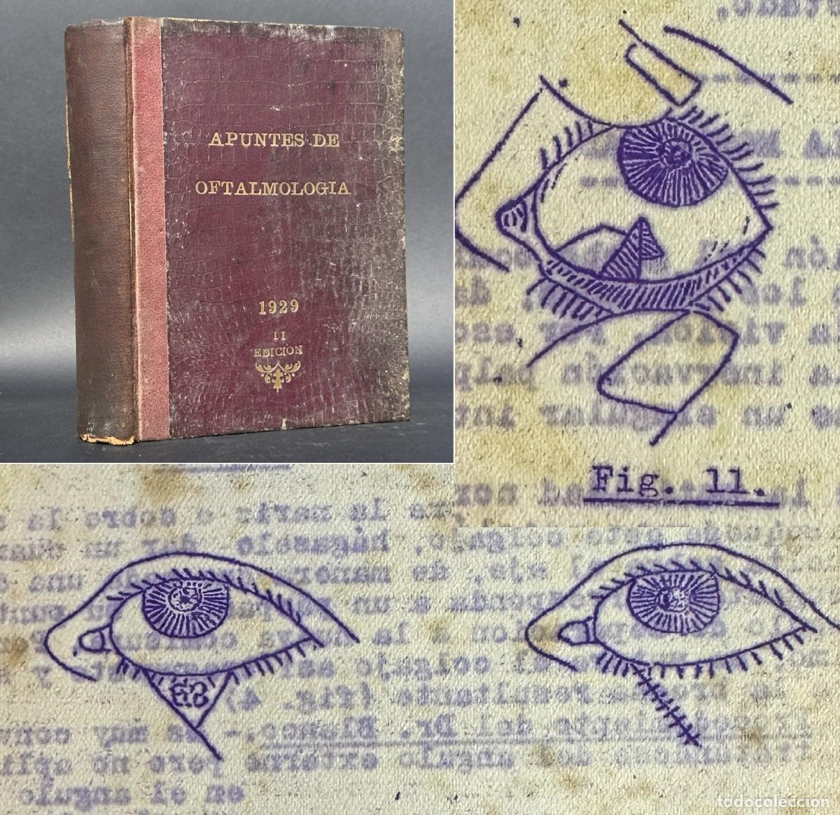 Antiquarische B&uuml;cher: A&Ntilde;O 1929 - APUNTES DE OFTALMOLOGIA - MEDICINA - ILUSTRACIONES -