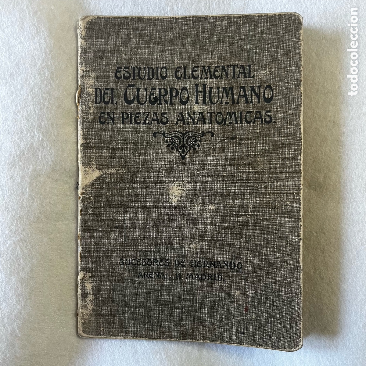 Libros antiguos: ESTUDIO ELEMENTAL DEL CUERPO HUMANO EN PIEZAS ANAT&Oacute;MICAS / SUCESORES HERNANDO / MADRID