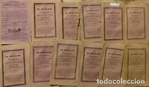 Libros antiguos: 'JOURNAL DE M&Eacute;DECINE' A&ntilde;o 1872, completo en doce fasc&iacute;culos. Curioso.