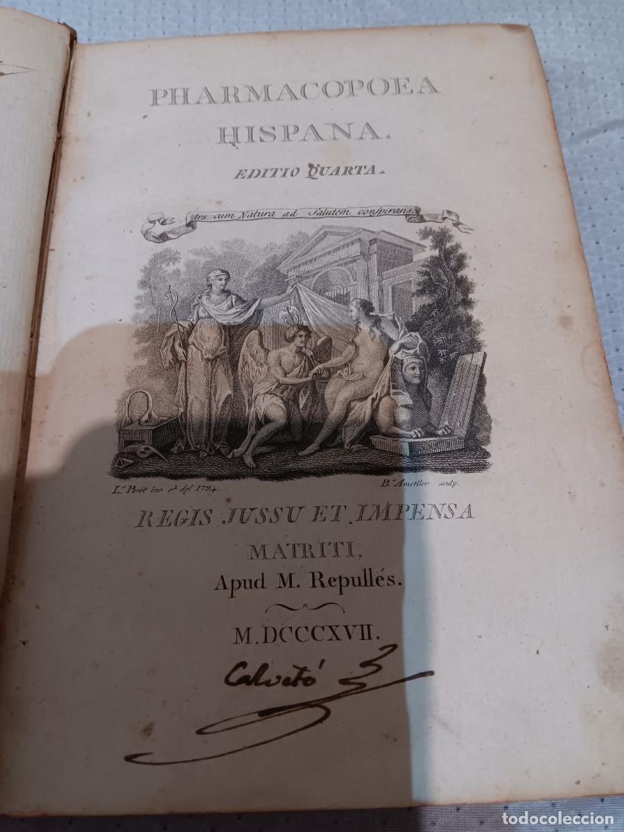 Libros antiguos: Pharmacopea Hispana 1817