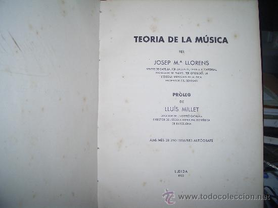 Libros antiguos: TEORIA DE LA MUSICA - Foto 2