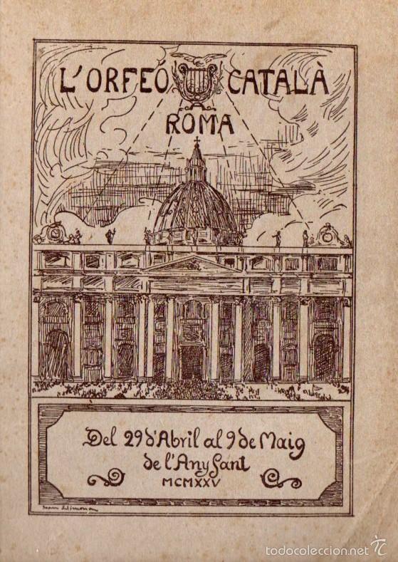 Libros antiguos: LORFEÓ CATALÀ A ROMA (1925) - Foto 1 - 57951648