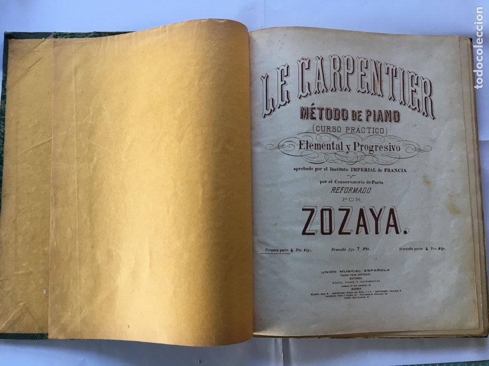 Libros antiguos: Libro.- M&Eacute;TODO DE PIANO. Le CARPENTIER - Foto 2