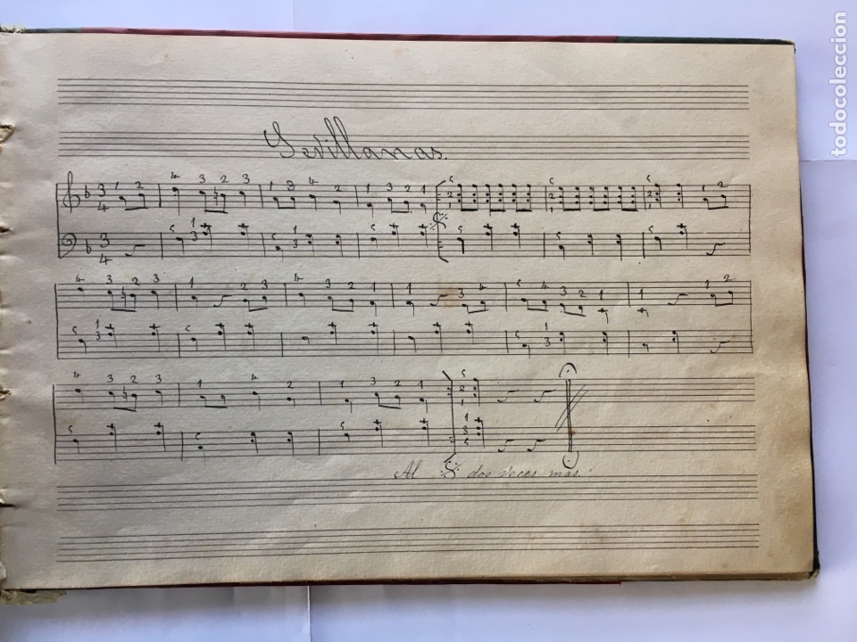 Libros antiguos: Cuaderno/Musical.-(h.1920) - Foto 2