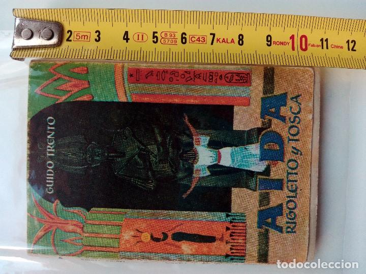 Libros antiguos: Libro de &oacute;pera de A&iacute;da - Rigoletto y Tosca de Verdi. - Foto 5