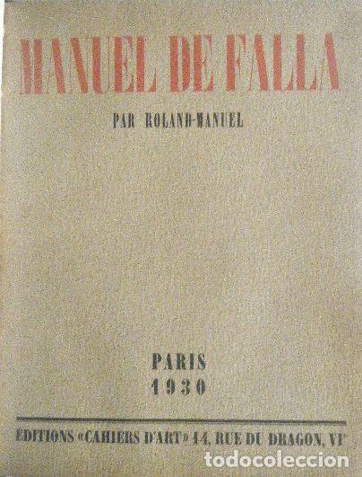 Libros antiguos: Roland-Manuel.- Manuel Falla - Foto 2